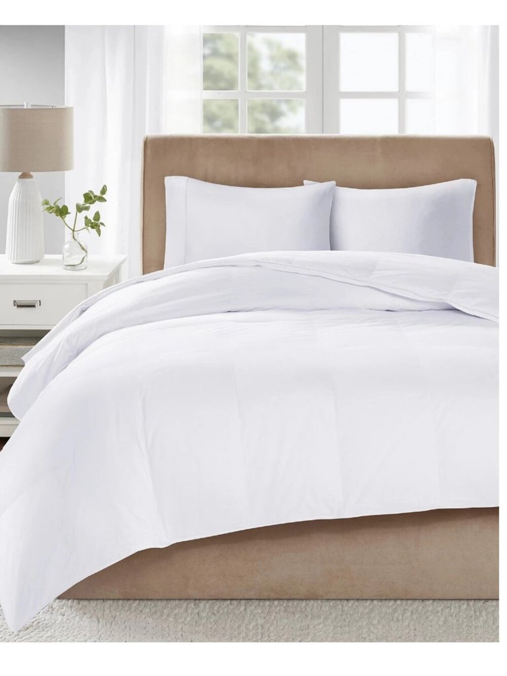 True North Level 3 Cotton Sateen Down-Fill Comforter, Full/Queen, White